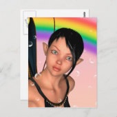 虹の下の妖精 ポストカード (正面/裏面)