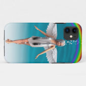 虹の下の白い天使 Case-Mate iPhoneケース (裏面(横))