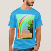 虹の下の緑の木 Tシャツ (正面)