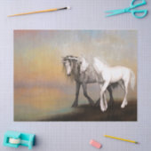 虹の世界でのユニコーンの愛 薄葉紙 (クラフト)