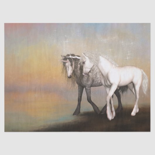 虹の世界でのユニコーンの愛 薄葉紙 (正面)