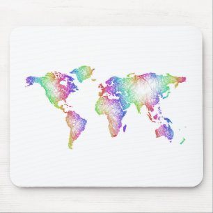 虹の世界地図 マウスパッド
