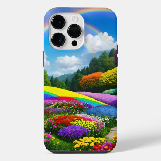 虹の丘と花 二 iPhoneケース (裏面)