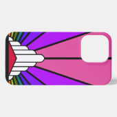 虹の中のアールデコ太陽 iPhoneケース (裏面横)
