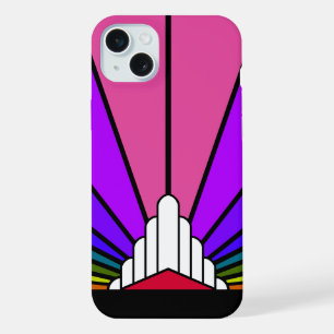 虹の中のアールデコ太陽 iPhone 15 PLUSケース