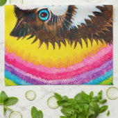 虹の中の猫、ルイ・ワーイン キッチンタオル (折り畳み)