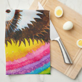 虹の中の猫、ルイ・ワーイン キッチンタオル (四つ折り)