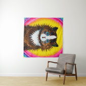 虹の中の猫、ルイ・ワーイン タペストリー (インサイチュ(横))