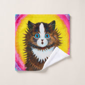 虹の中の猫、ルイ・ワーイン バスタオルセット (ウォッシュタオル)