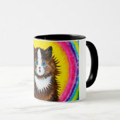 虹の中の猫、ルイ・ワーイン マグカップ (正面右)