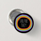 虹の丸を黒カラフルと発音 缶バッジ (正面&裏面)