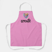 虹の作成ハート エプロン (正面)