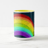 虹の保笑パーソナライズされたい マグカップ (中央)