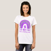 虹の信仰 希望 愛 小児脳卒中啓発 Tシャツ (正面フル)