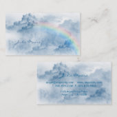 虹の個人事業カードが付いている雲 名刺 (正面/裏面)