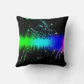 虹の健全な爆発のエアブラシの抽象芸術の枕 クッション (裏面)