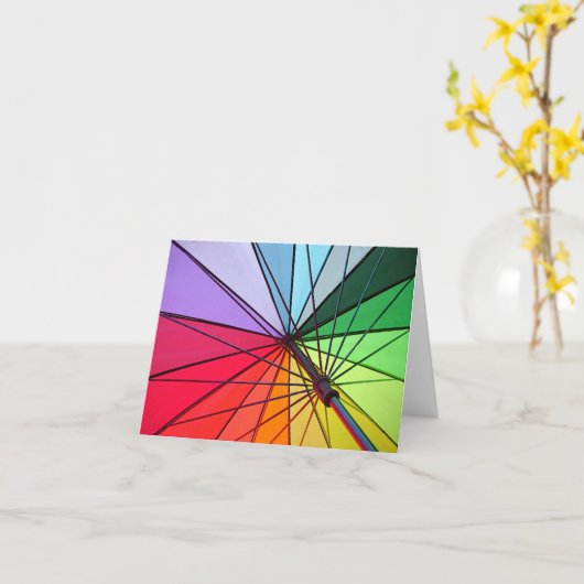 虹の傘のカード カード (黄色い花)