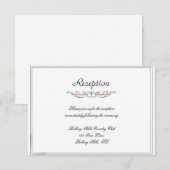 虹の優雅さが新郎の結婚披露宴を彩る エンクロージャーカード (正面/裏面)