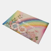 虹の先の花 ドアマット (アングル)