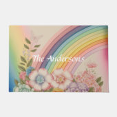 虹の先の花 ドアマット (正面)