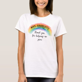 虹の先生への感謝の気持ちを伝えるTeacher Tシャツ