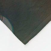 虹の光に囲まれたアニメの少女のアートワーク フリースブランケット (角)