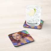 虹の光を放つ夢見心地の少女 コースター (右側)