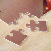 虹の光を放つ夢見心地の少女 ジグソーパズル (側面)