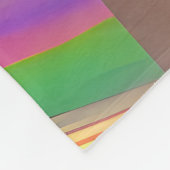 虹の光を放つ夢見心地の少女 フリースブランケット (角)