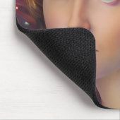 虹の光を放つ夢見心地の少女 マウスパッド (コーナー)