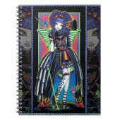 虹の入れ墨のカーニバルの妖精のノートを並べて下さい ノートブック (正面)