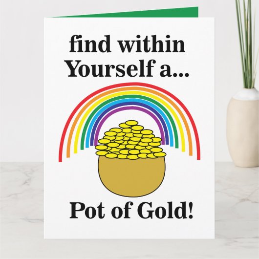 虹の内側で自分だけの金の壺を見つけよう カード (正面)