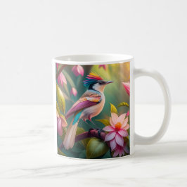 虹の冠を戴くカケス幻想の鳥 コーヒーマグカップ