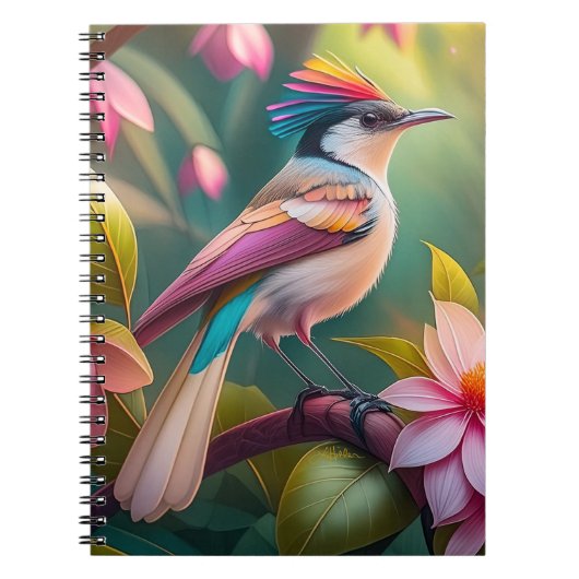 虹の冠を戴くカケス幻想の鳥 ノートブック (正面)