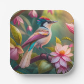 虹の冠を戴くカケス幻想の鳥 ペーパープレート (正面)