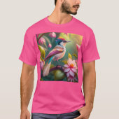 虹の冠を戴くカケス幻想の鳥 Tシャツ (正面)