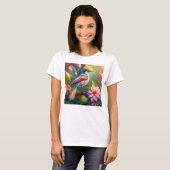 虹の冠を戴くカケス幻想の鳥 Tシャツ (正面フル)