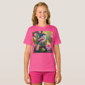 虹の冠を戴くカケス幻想の鳥 Tシャツ (正面フル)