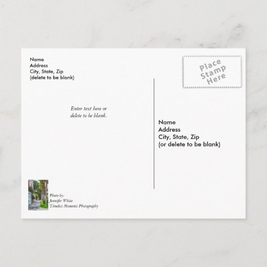 虹の列に沿って歩く ポストカード (裏面)