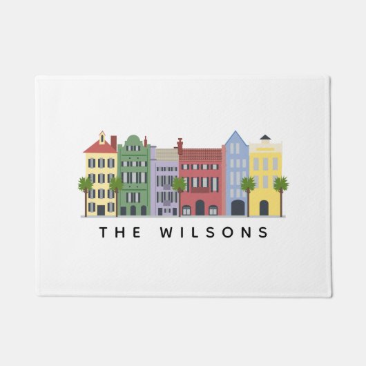 虹の列のチャールストンSCのドアマット ドアマット (正面)