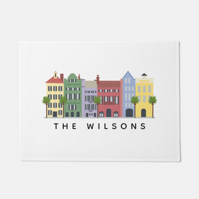 虹の列のチャールストンSCのドアマット ドアマット (正面)