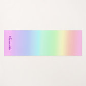 虹の勾かわいらし配 ヨガマット (正面(横))