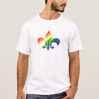 虹の勾配の(紋章の)フラ・ダ・リ Tシャツ