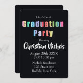 虹の卒業パーティー 招待状 (正面/裏面)