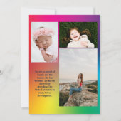 虹の卒業写真発表 招待状 (裏面)