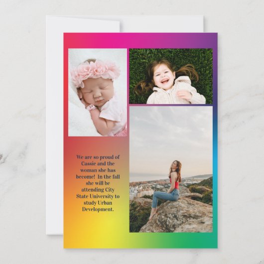 虹の卒業写真発表 招待状 (裏面)