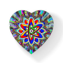 虹の原子記号ガラスの文鎮