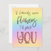 虹の友人の花あなたが選ぶだろう引用文 ポストカード (正面/裏面)