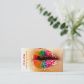 虹の口紅のメーキャップアーティスト 名刺 (スタンド正面)