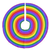 虹の同心円 フェイクリネンツリースカート (正面)